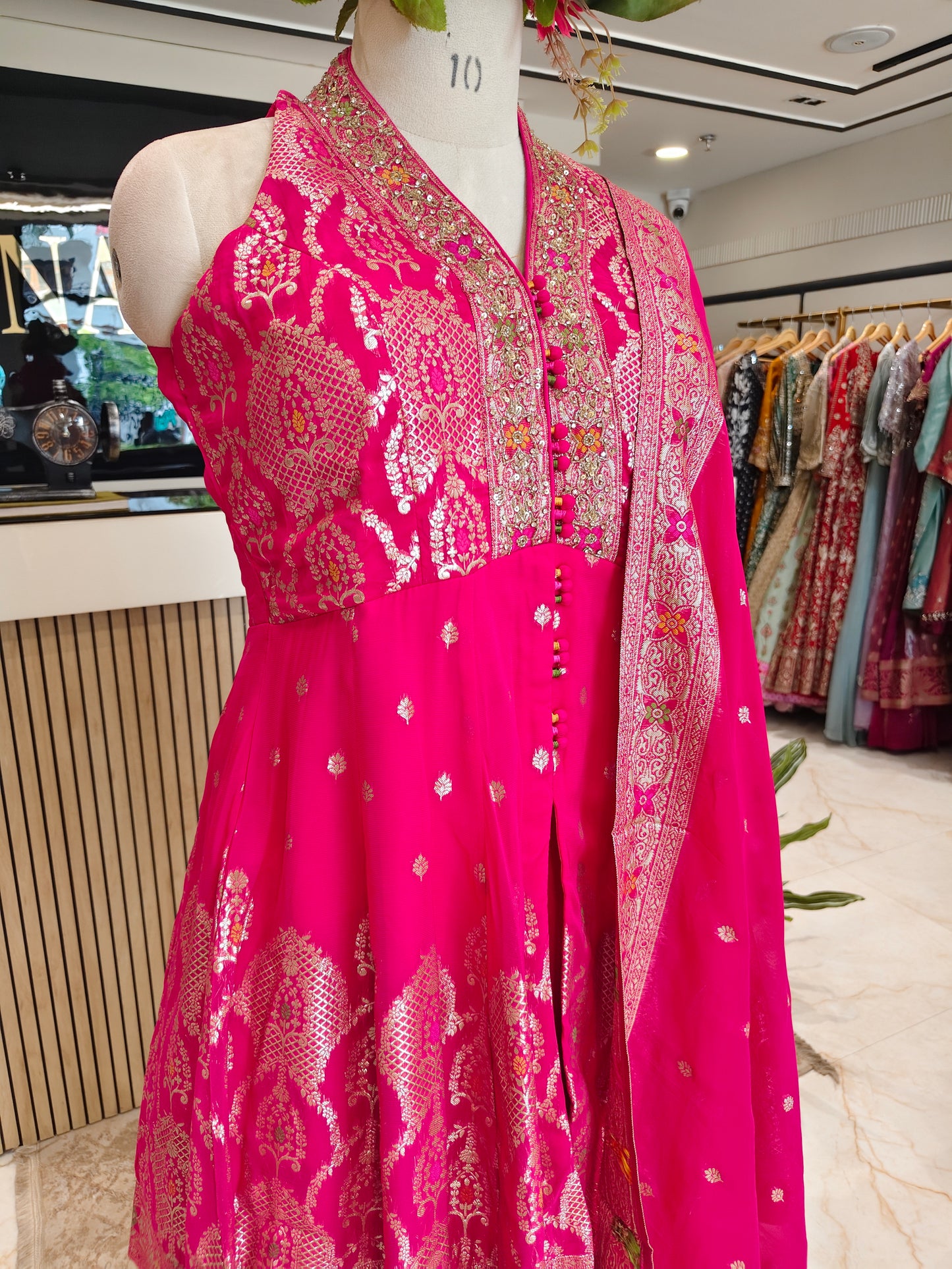 Hot Pink Organza Garara Set