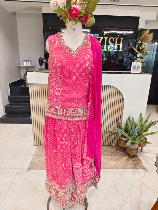 Rani Pink Tissue Garara Set