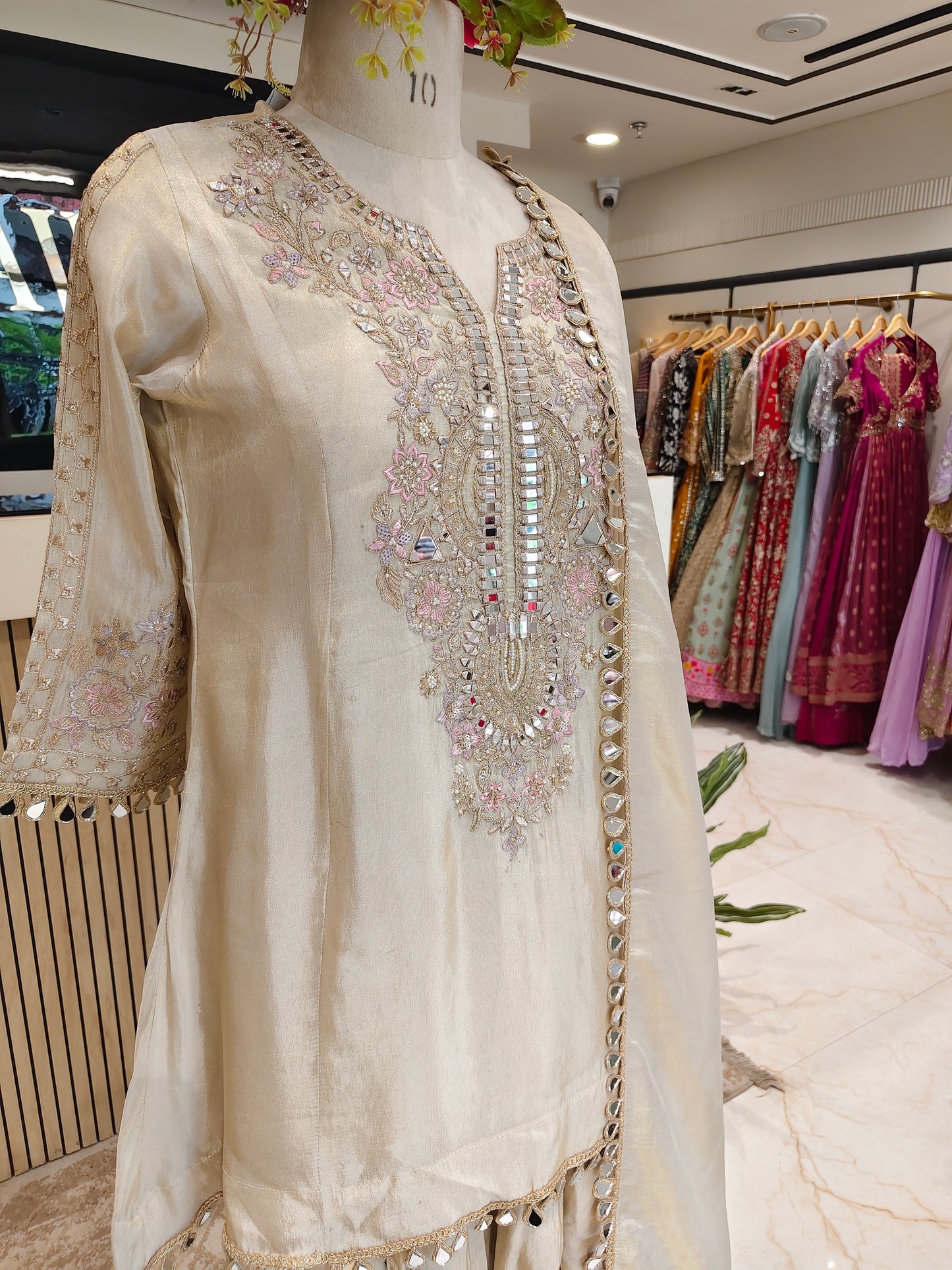 Golden Tissue Farshi Salwar Set