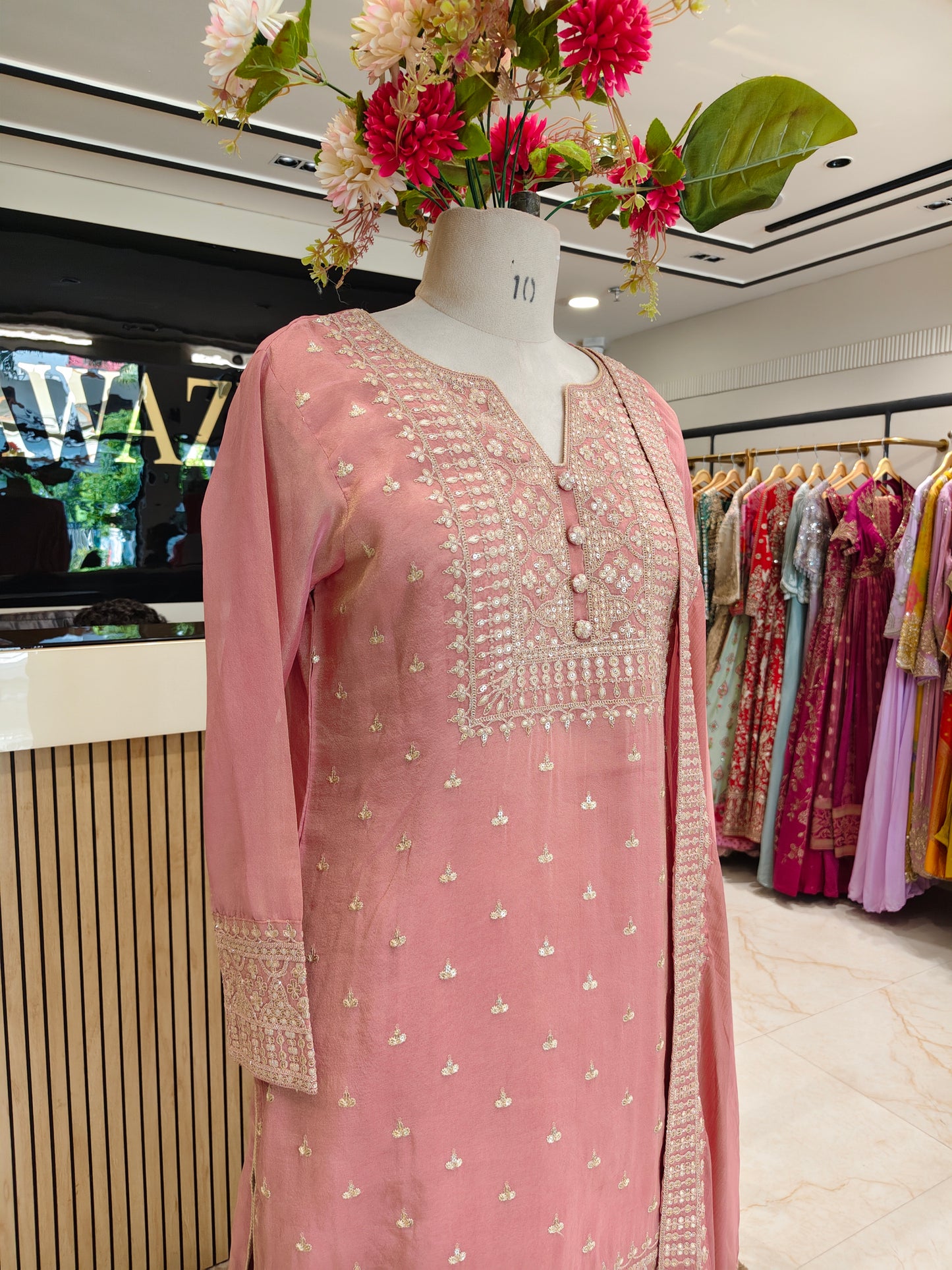 Onion Pink Chinon Garara Set