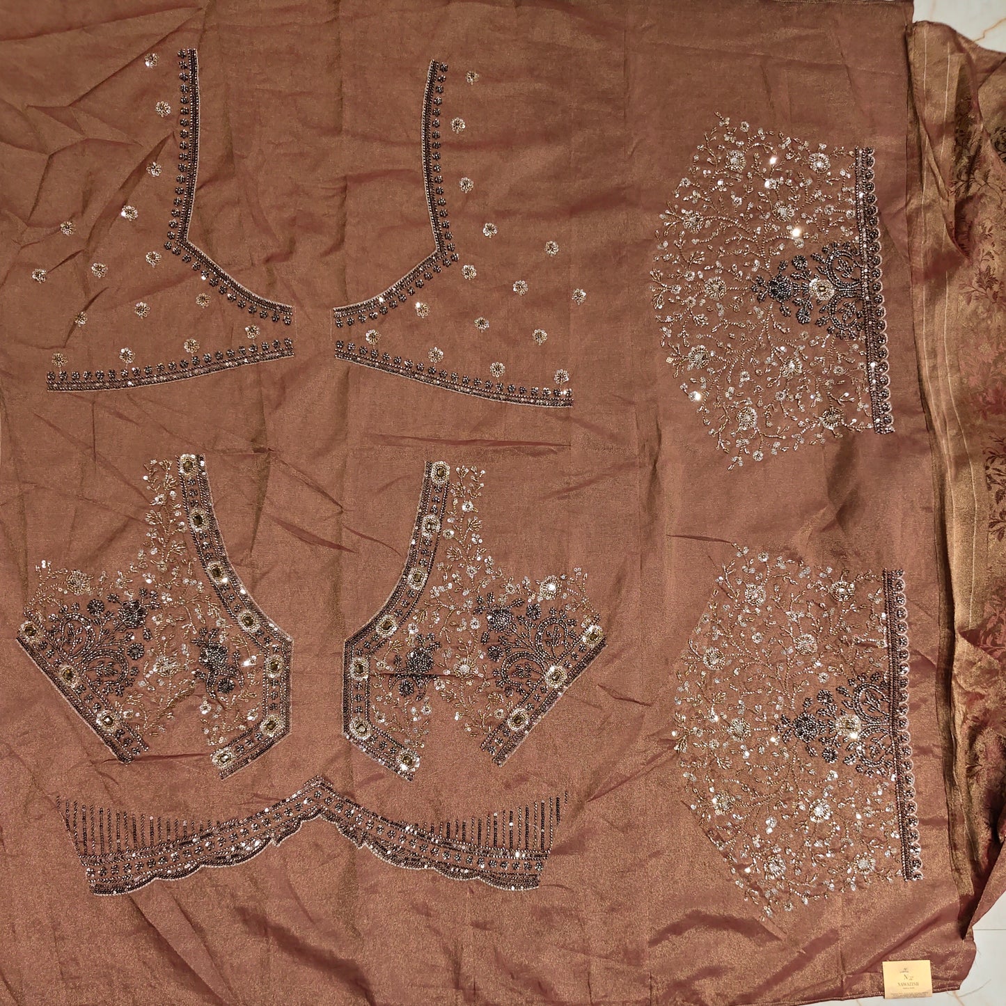 Maroon Tissue Saree