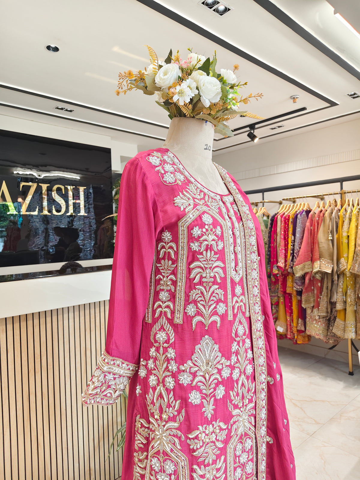 Onion Pink Kurta Farshi Salwar Set