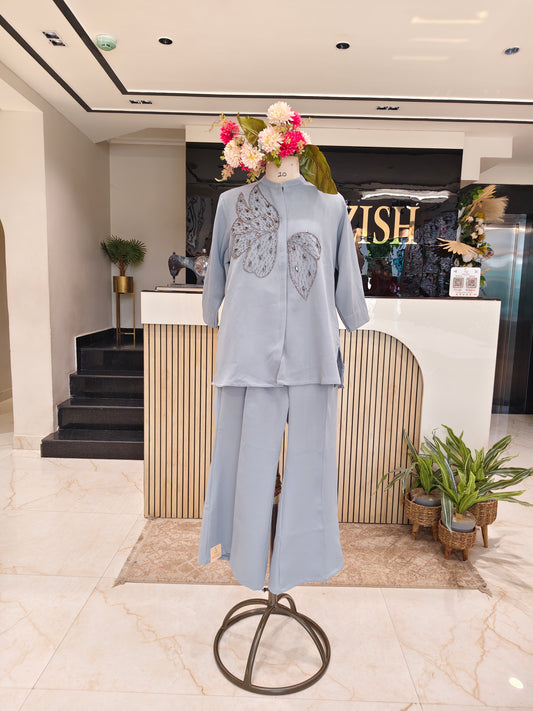 Grey Lycra Co-ord Set