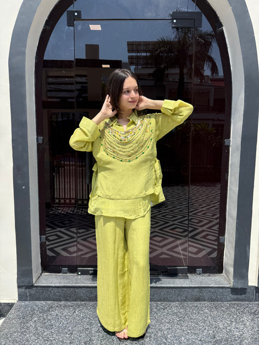 Designer Linen Tissue Co-Ord Set