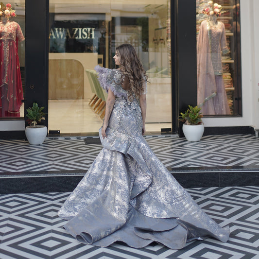Grey Trail Red Carpet Lehenga