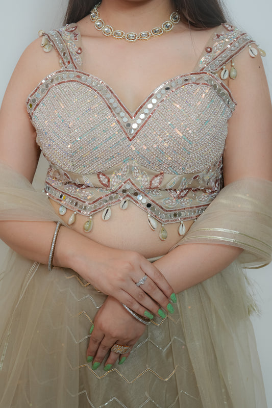 Metallic crop top