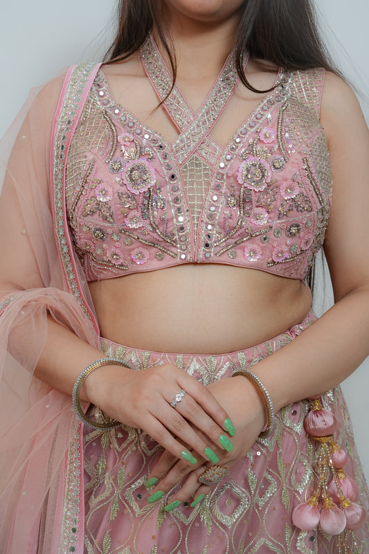 Blush pink crop top