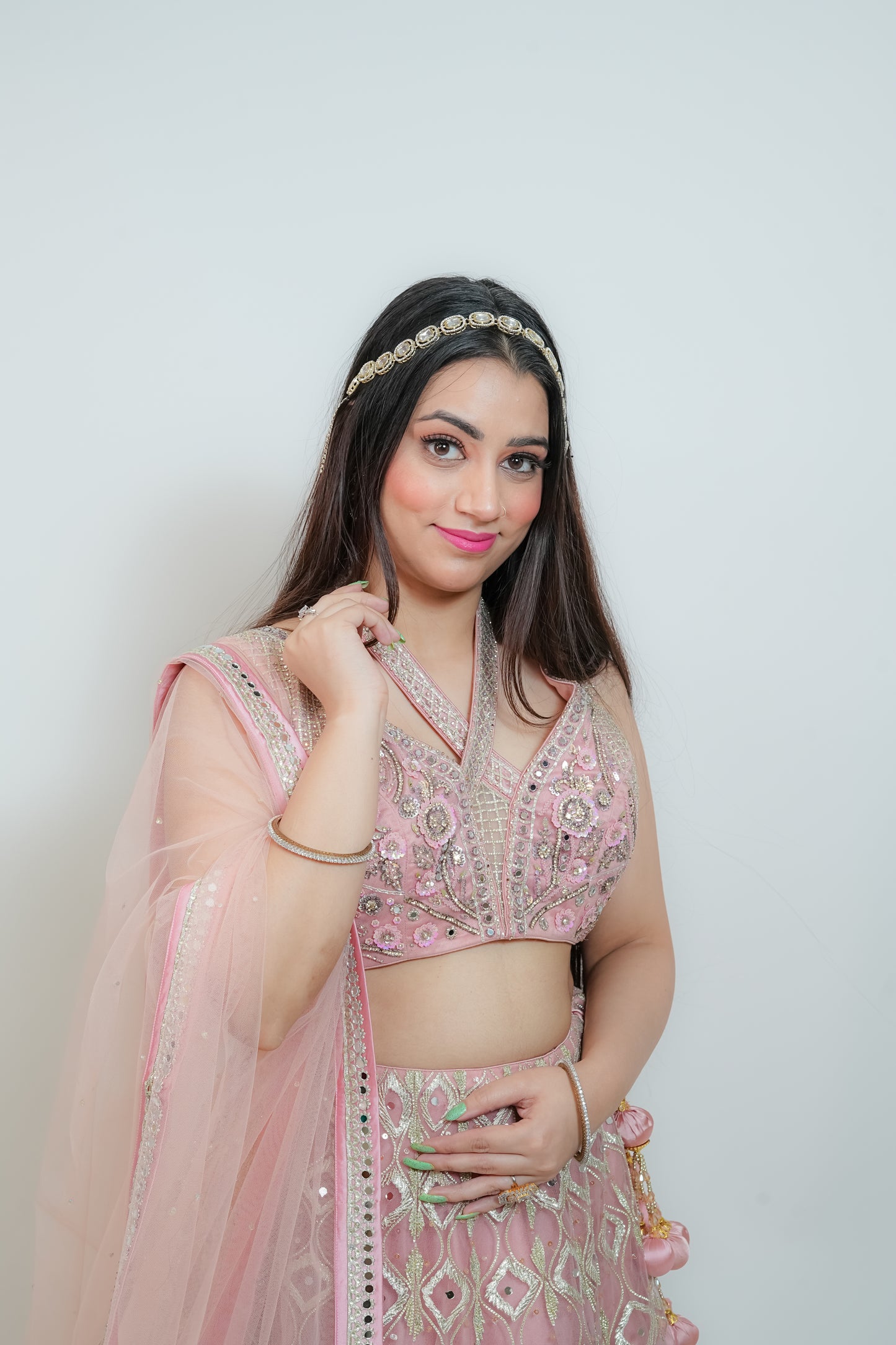 Blush pink crop top