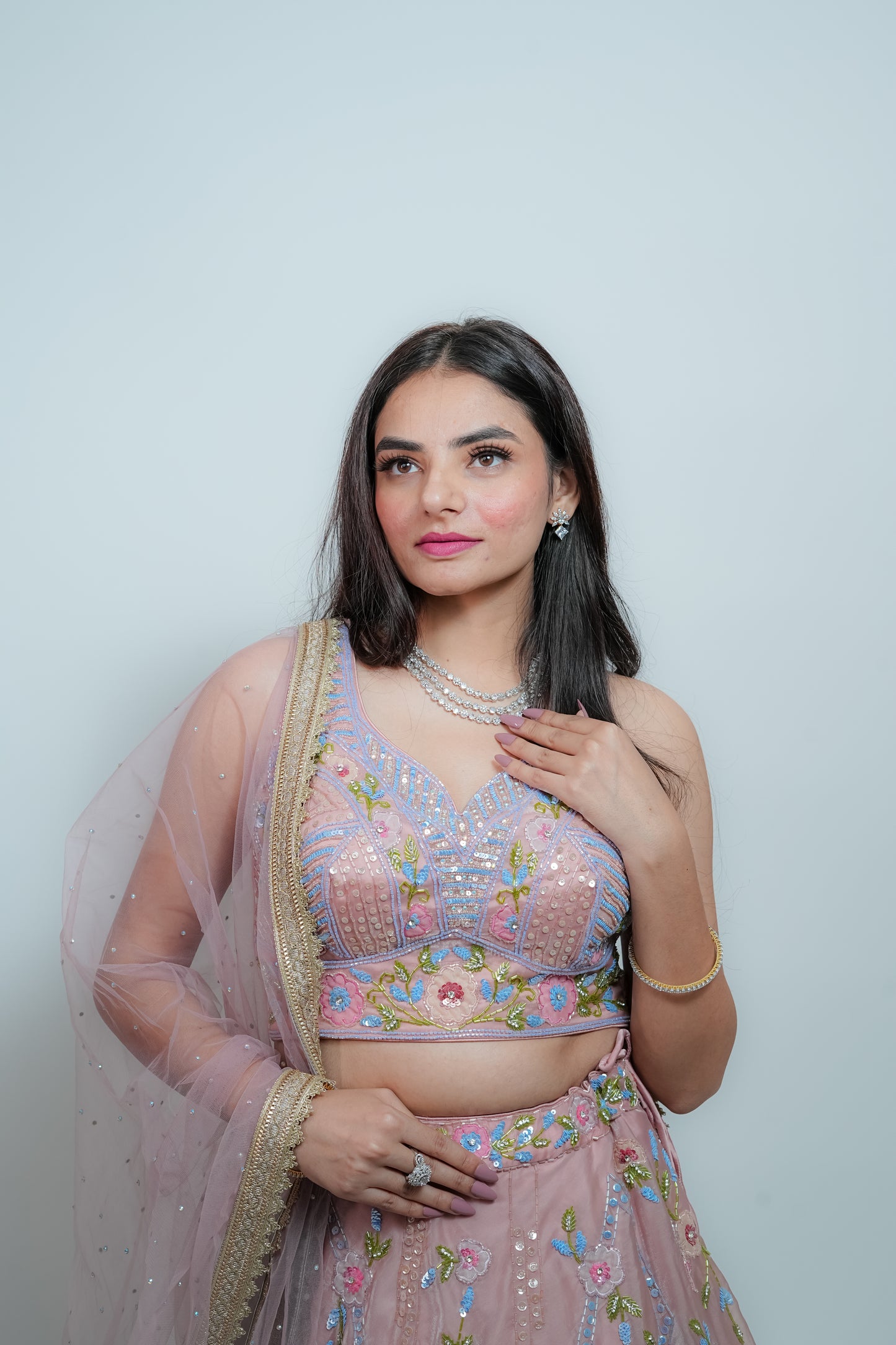 Pink dew crop top