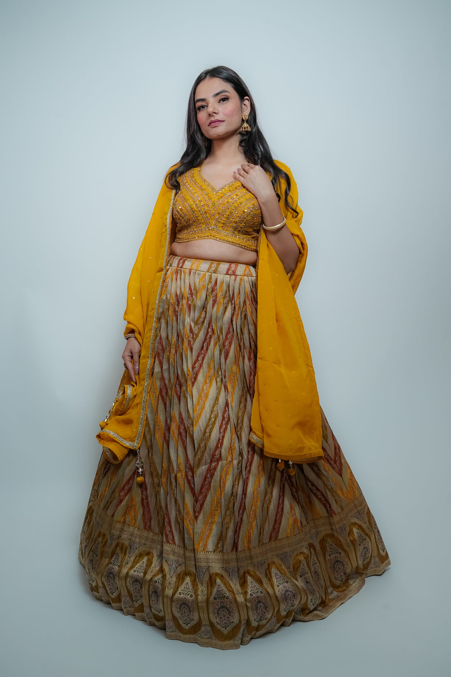 Warm mustard crop top