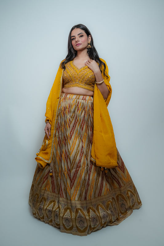 Warm mustard crop top
