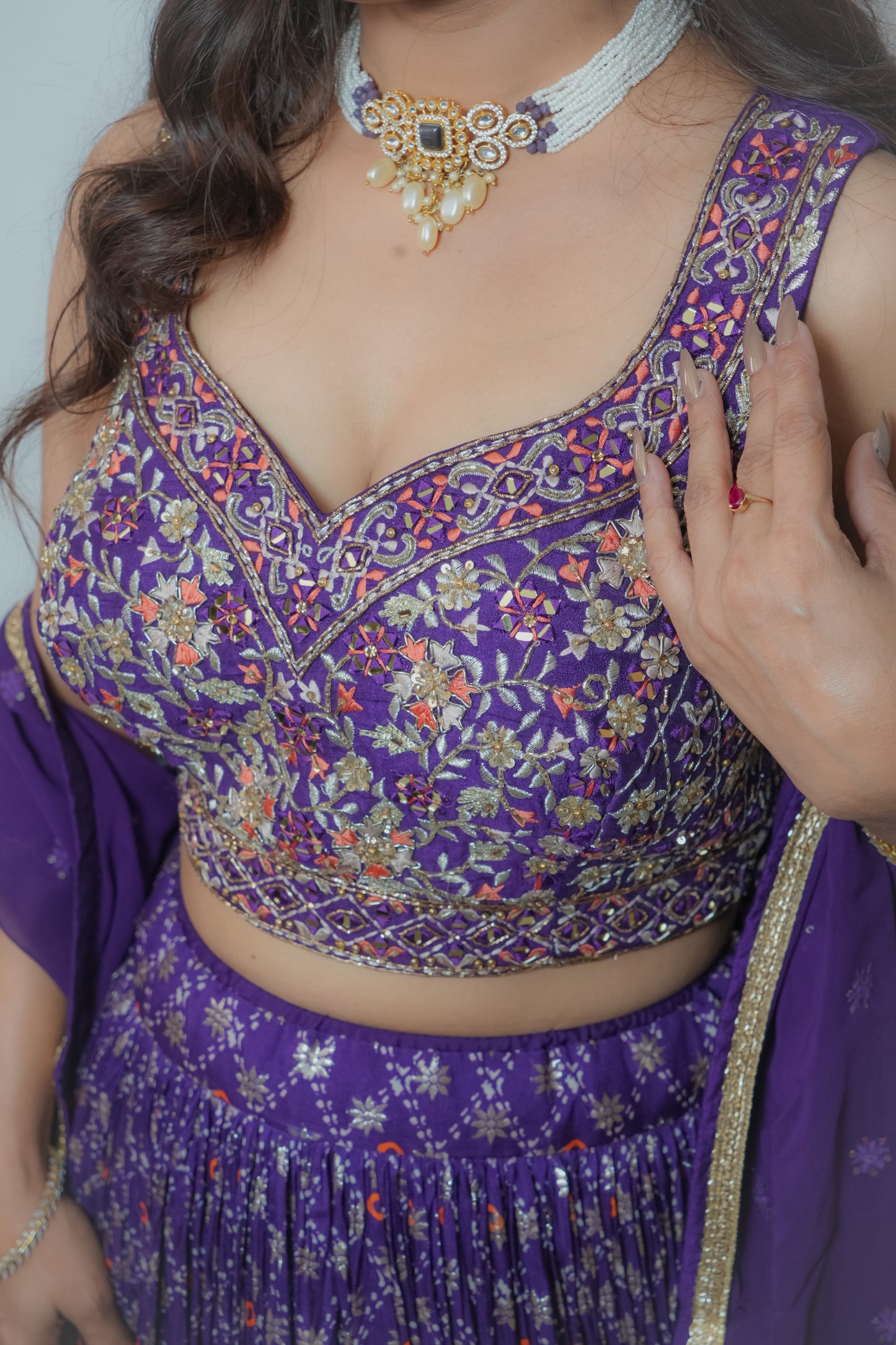 Deep purple crop top