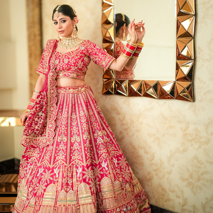 Temple Tales Hot Pink Lehenga