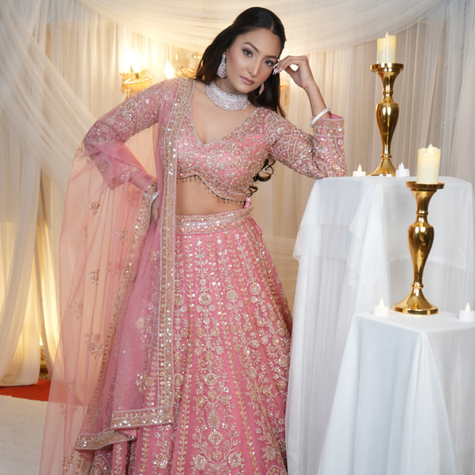Pink Embellished Lehenga