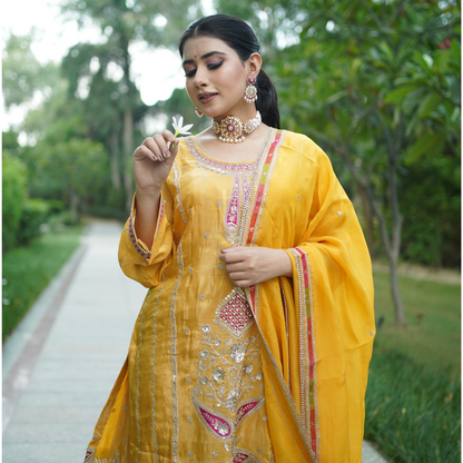 Sunlit Bloom Tissue Sharara