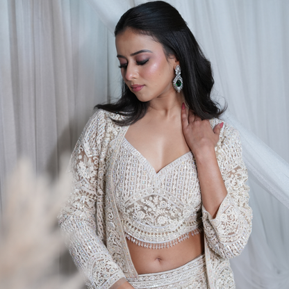 Ivory Fish Cut with Bolero Jacket