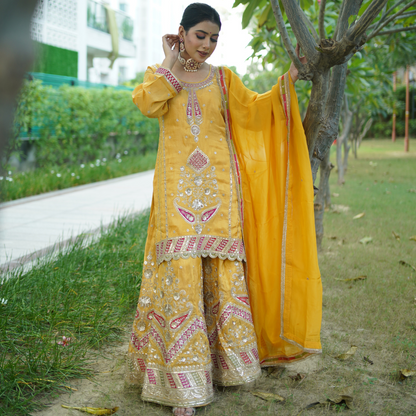 Sunlit Bloom Tissue Sharara