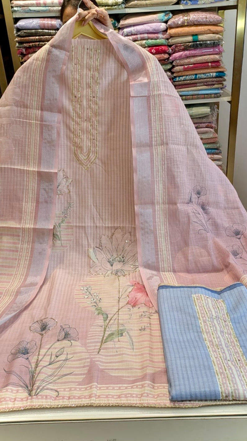linen cotton suit set
flower print suit
printed unstitched suit
cotton bottom suit
designer ethnic wear
ladies salwar suit
festive wear suit
printed dupatta suit
stylish cotton suit
traditional suit set