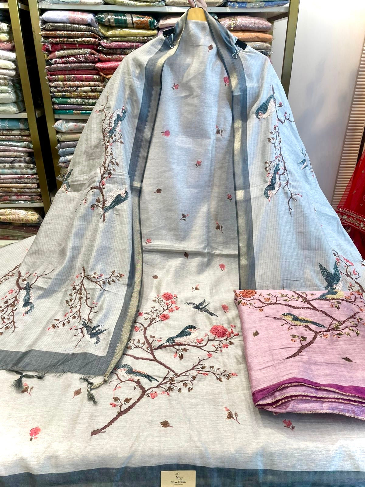 Premium Tashar Silk Unstitched Suit with Bird & Floral Print – Elegant Festive Wear
Designer Tashar Silk Suit Set with Printed Detail and Delicate Knot Work
Elegant Unstitched Tashar Silk Suit with Floral Print and Stylish Knot Work
Luxury Tashar Silk Dress Material with Bird Motifs and Printed Design
Festive Wear Tashar Silk Unstitched Suit with Floral Patterns and Knot Work