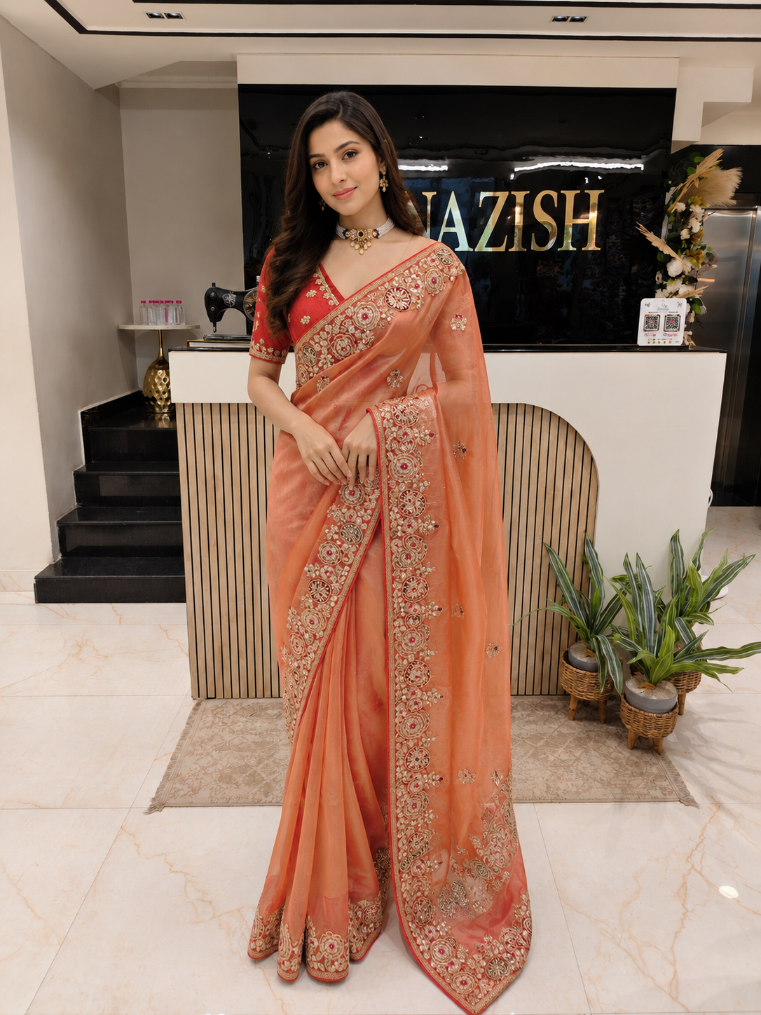 Rust Tissue Saree
Designer Tissue Saree
Zari & Kutdana Work Saree
Wedding Wear Saree
Festive Party Wear Saree