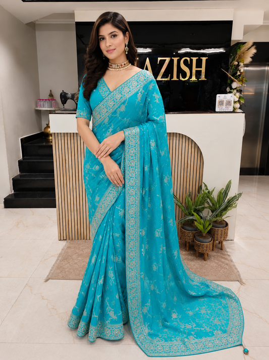 • Rama Green Saree
• Dola Silk Designer Saree
• Kutdana Work Saree
• Sequins Work Saree
• Luxury Festive Saree