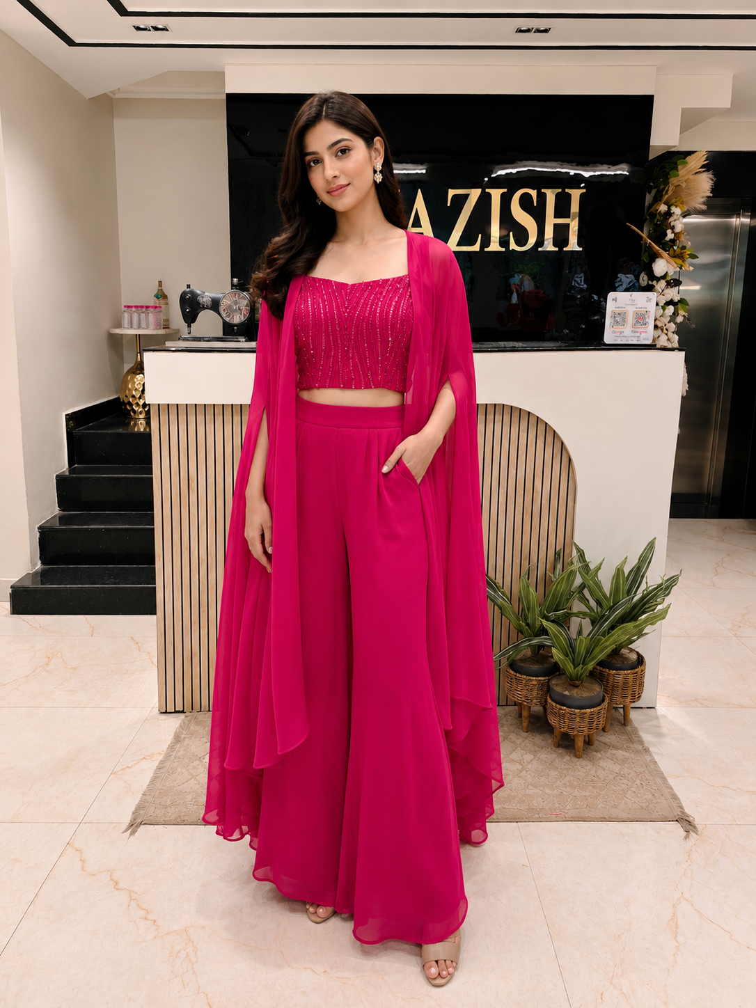 Red Indo Western Palazzo Set
Designer Bustier Palazzo Outfit
Handworked Chiffon Indo Western
Kutdana Sequins Party Wear Set
Luxury Indo Western Dress India