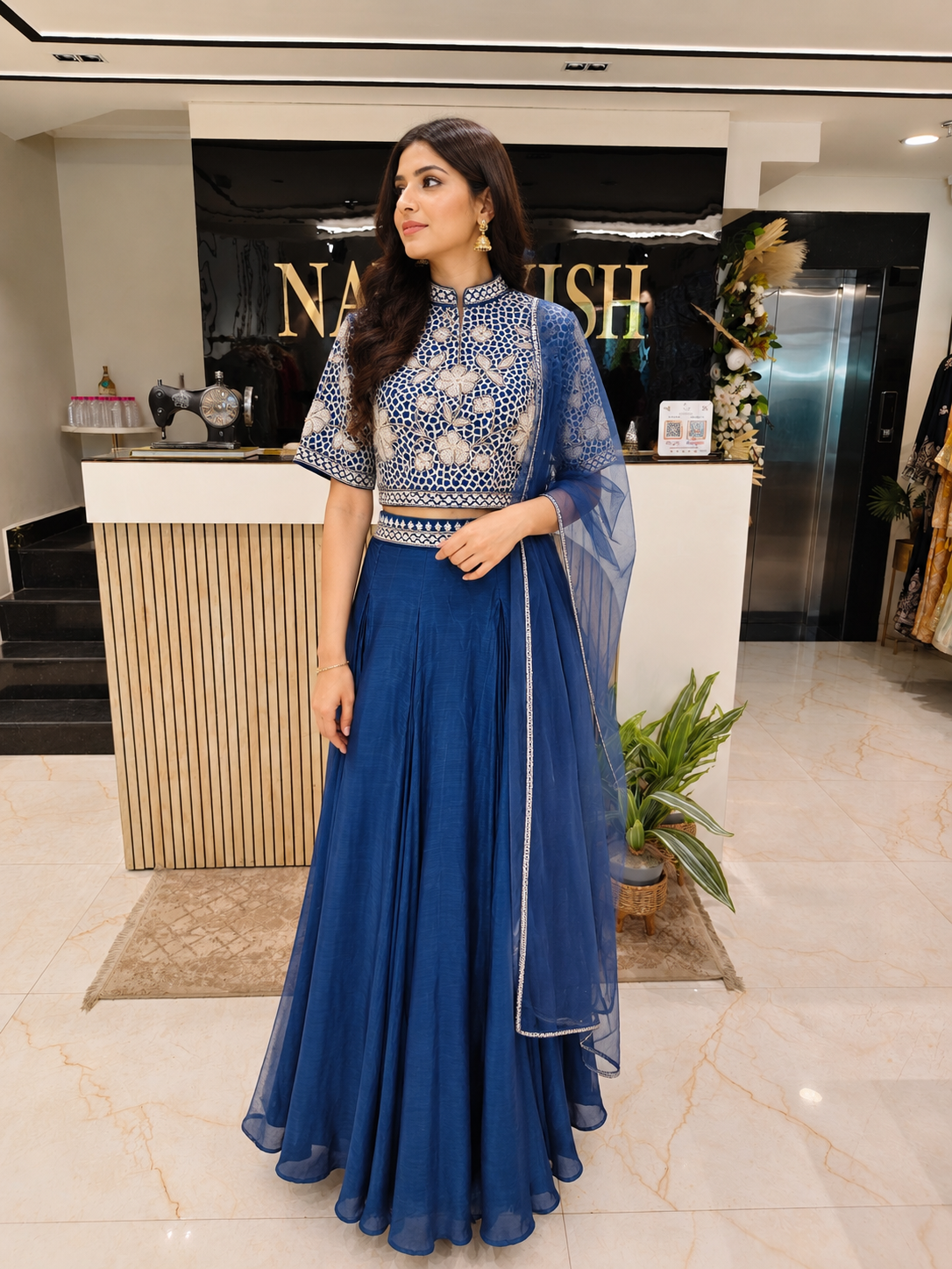 Blue Indo Western Palazzo Set
Choker Dupatta Fusion Wear
Resham Kutdana Party Wear
Designer Palazzo Set for Women
Modern Wedding Indo Western Outfit