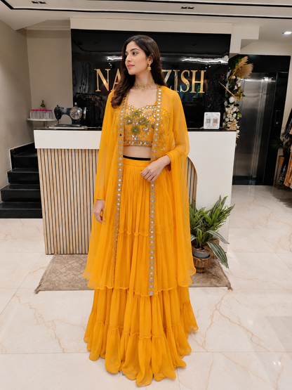 Mustard Indo Western Set
Mirror Work Skirt Set
Designer Fusion Wear for Women
Kutdana Resham Party Wear
Festive Indo Western Outfit