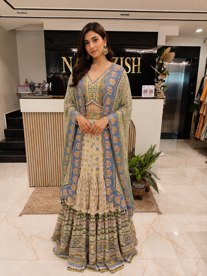Lemon Digital Print Garara Set