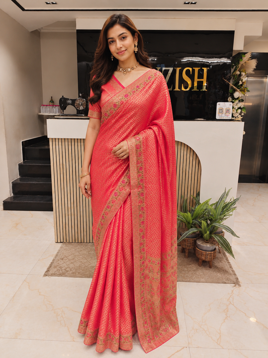 Red Banarasi Silk Saree
Designer Bridal Saree India
Zari Dabka Work Saree
Luxury Wedding Saree for Women
Traditional Banarasi Saree Online