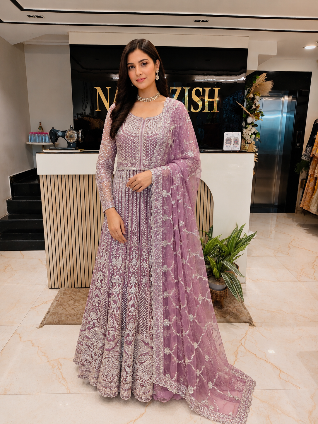 Lavender Designer Anarkali
Net Anarkali with Stone Work
Resham Sequins Festive Wear
Wedding Wear Anarkali India
Luxury Party Wear for Women
