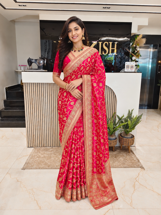 Red Silk Designer Saree