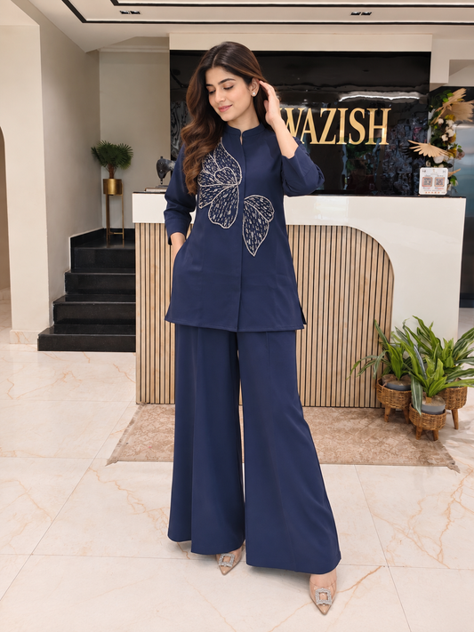 Navy Blue Lycra Co-ord Set
Designer Lycra Co-ord Set
Kutdana Poth Crystal Work Co-ord Set
Party Wear Co-ord Outfit
Luxury Ethnic Wear