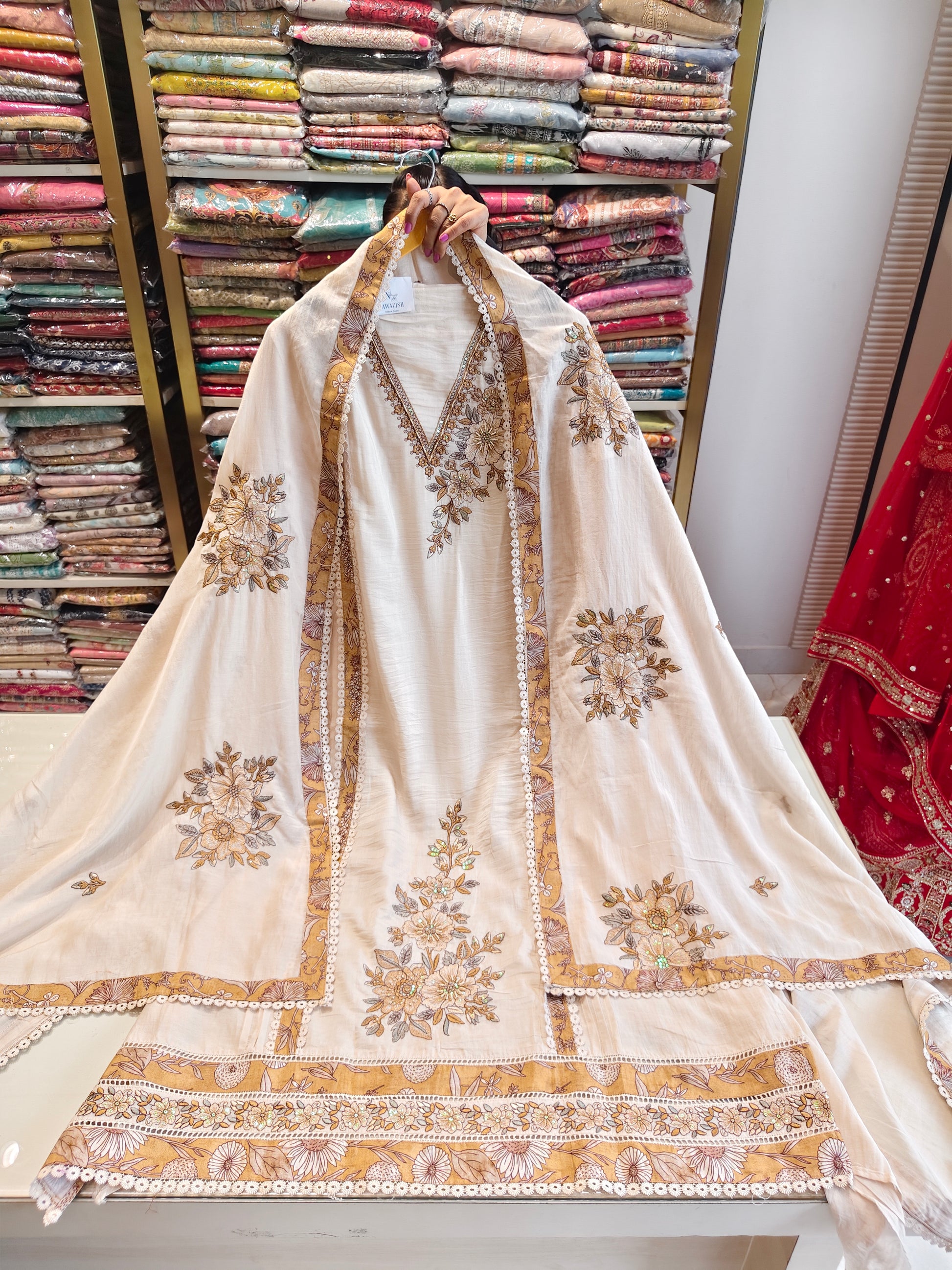 Mul Cotton Resham Work Suit
Unstitched Mul Cotton Dress Material
Designer Cotton Suit with Lace Work
Resham Highlight Cotton Suit
Mul Cotton Suit with Dupatta