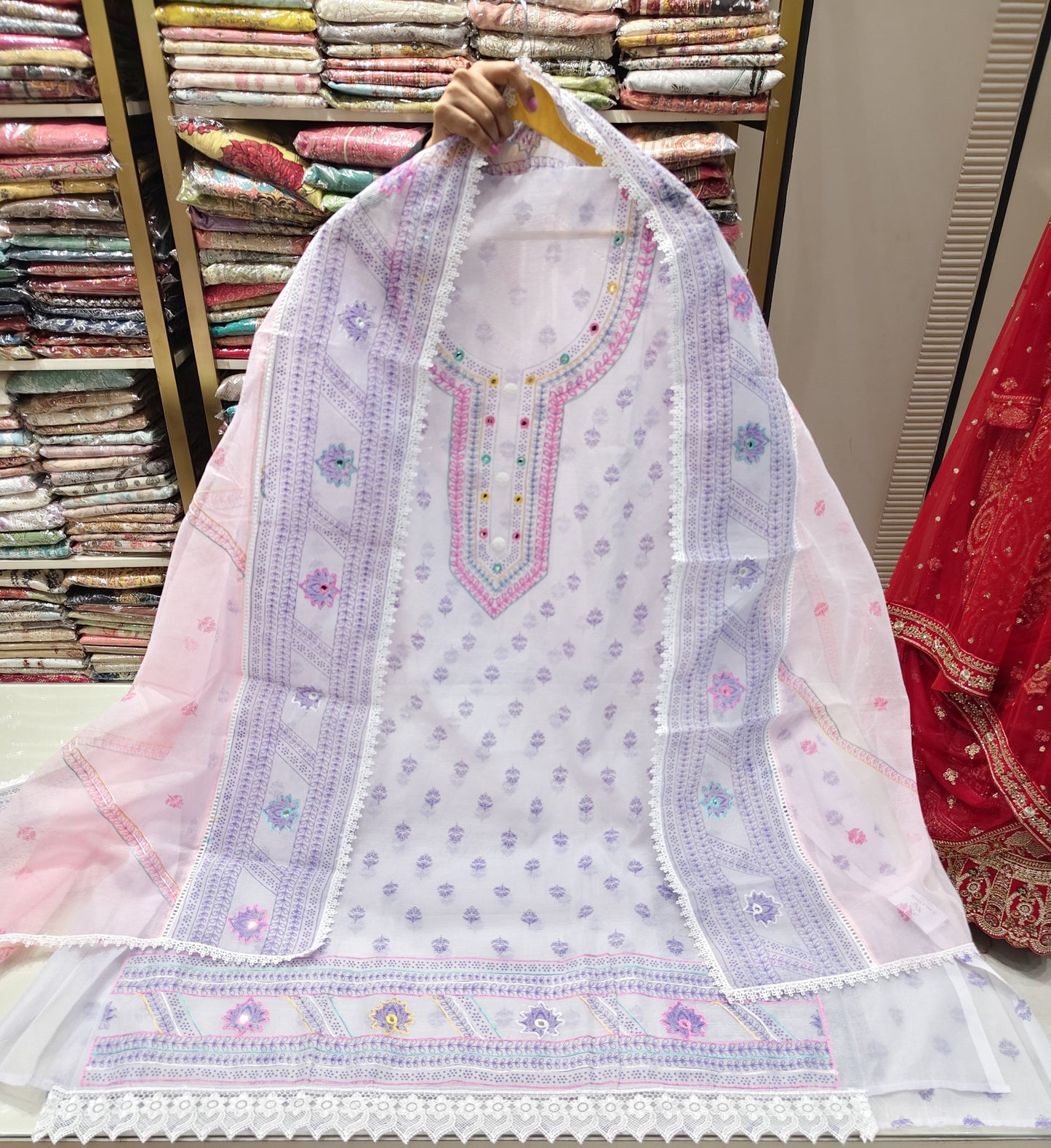 Kota Cotton Flower Print Suit
