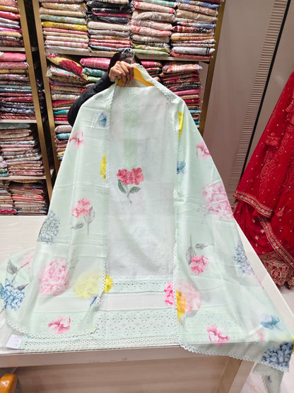 Kota Cotton Flower Print Suit