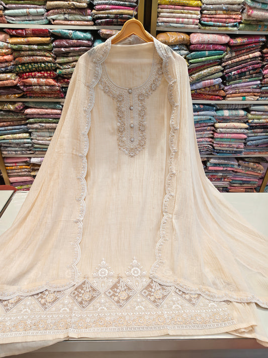 Chanderi Dori Resham Suit
