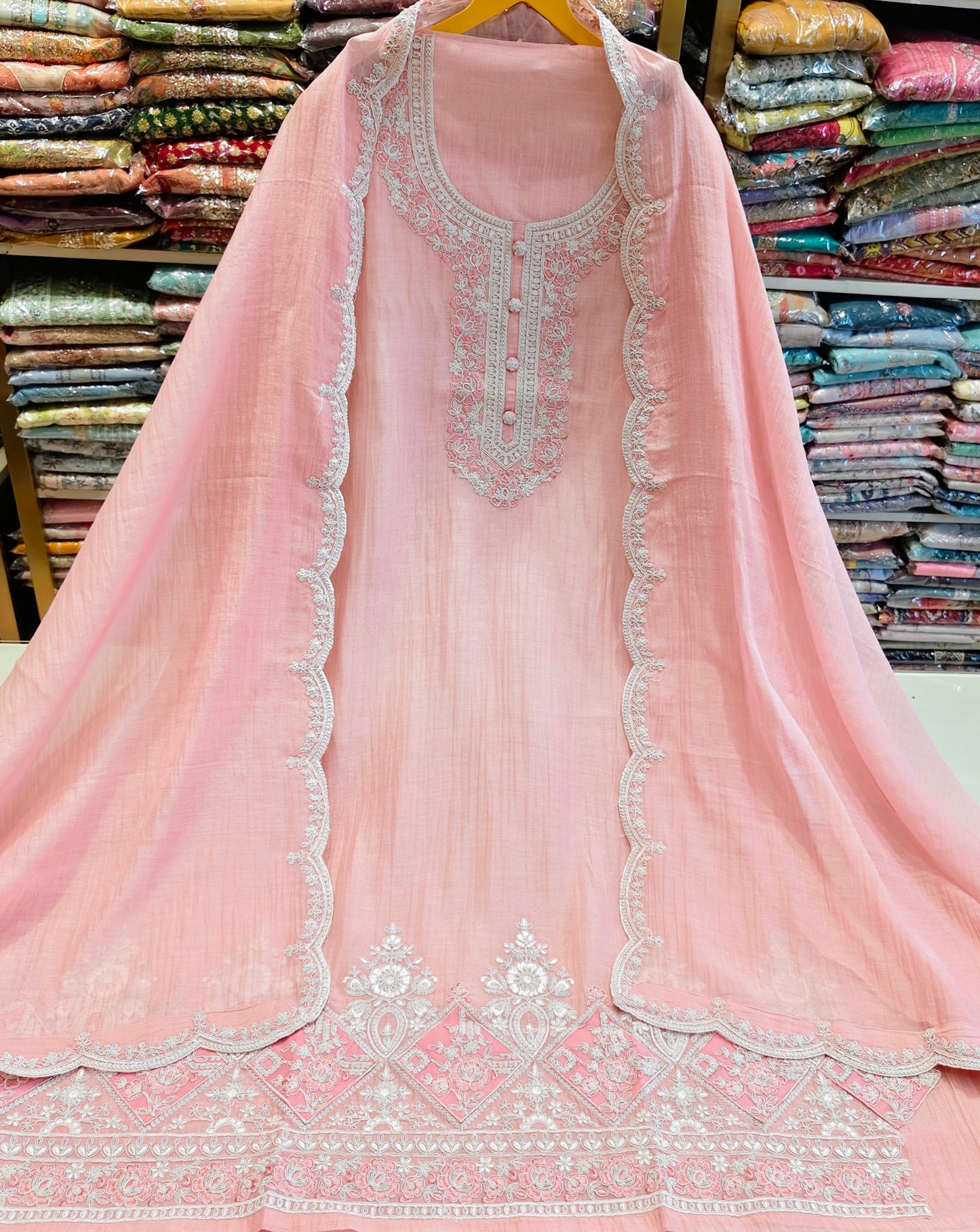 Chanderi Dori Resham Suit