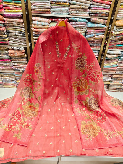 Kota Resham cutdana Suit