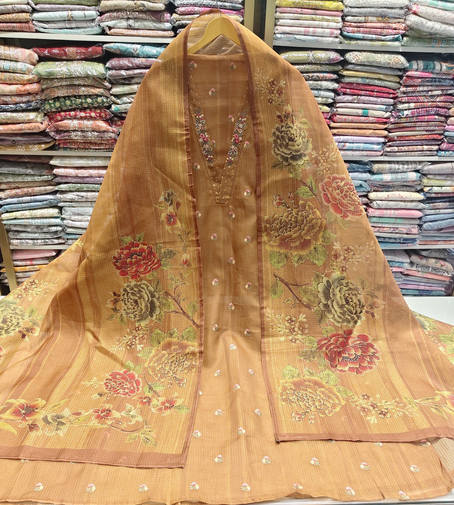 Kota Resham cutdana Suit