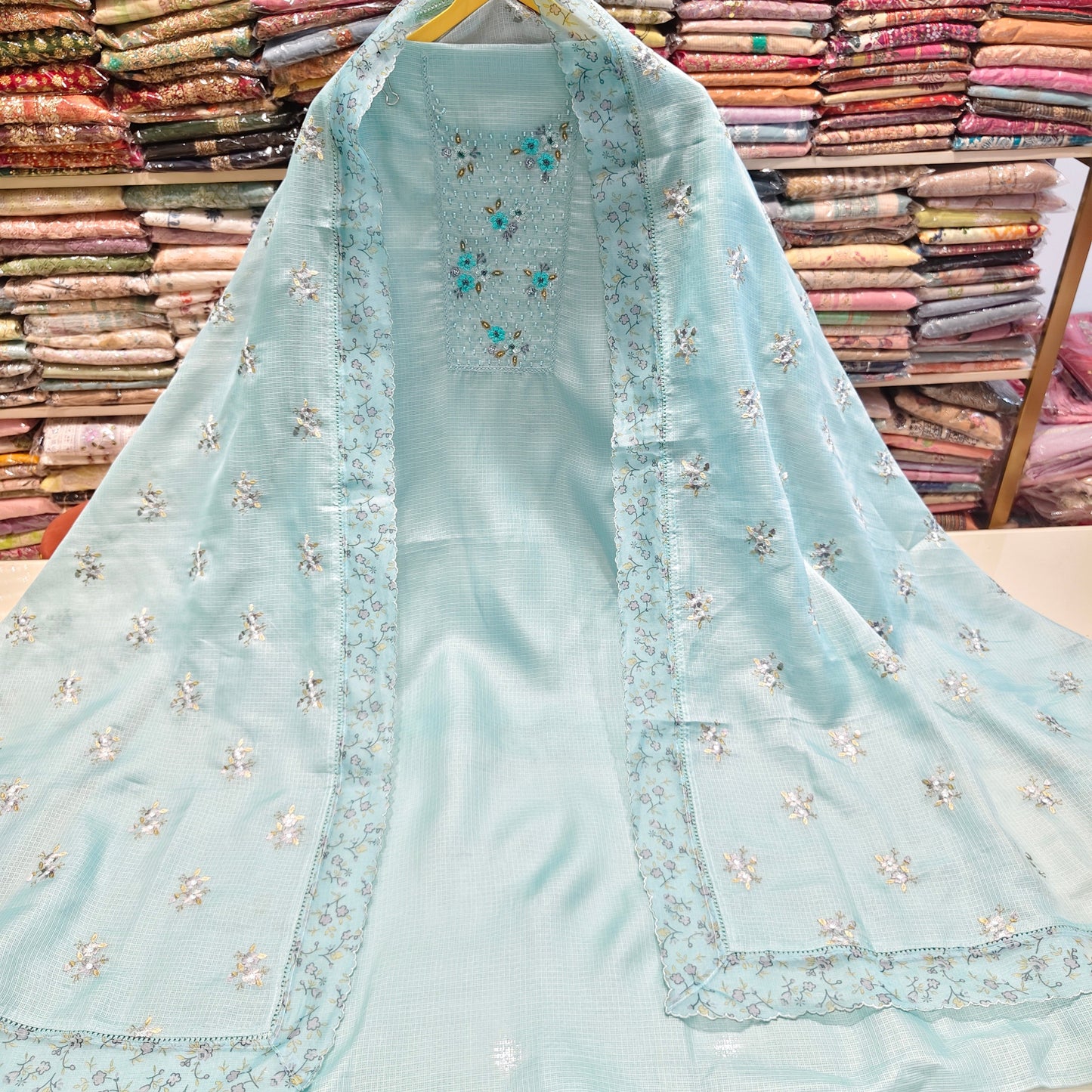 Kota Neck Handwork Suit