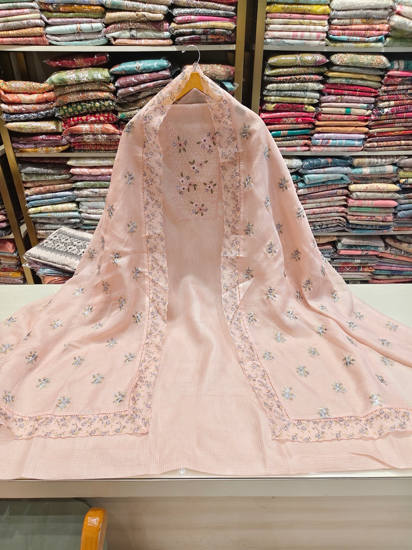 Kota Neck Handwork Suit