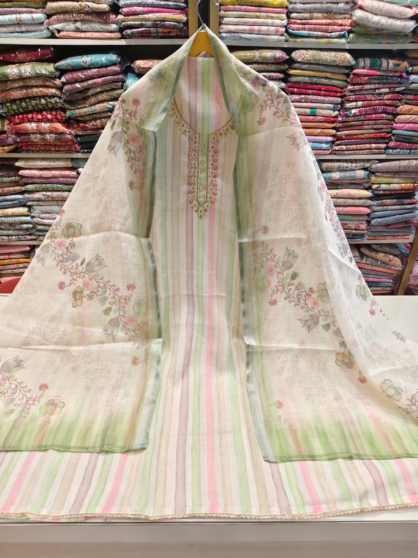 Linen Resham Katdana Suit