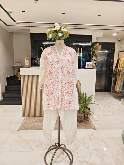 Cream Cotton Co-Ord Set for Women
Resham Sequeins Work Co-Ord Set
Designer Cotton Co-Ord Set for Ladies
Stylish Cream Co-Ord Set for Festive Wear
Elegant Women's Cotton Co-Ord Set
