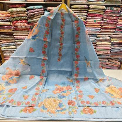 Linen Unstitched Suit with Flower Print
Designer Linen Suit with Sequeins Work
Katdana Work Linen Dress Material
Floral Printed Linen Suit with Dupatta
Festive Wear Linen Cotton Suit