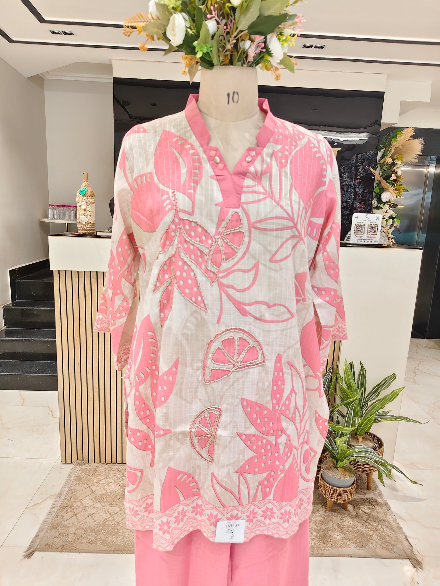Cotton Dori Work Co-Ord Set