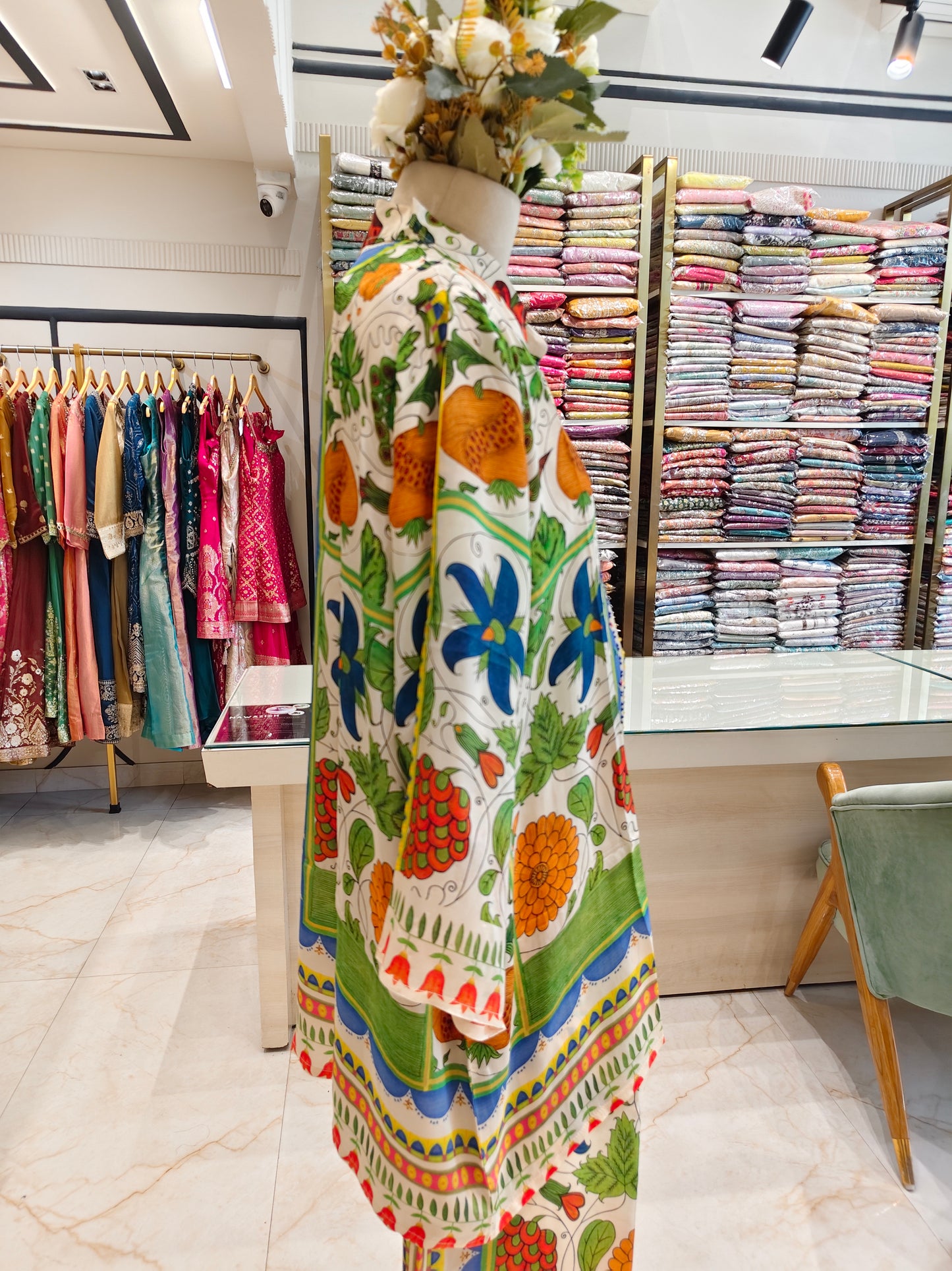 Multi colour Crape Fruit Print Co-Ord Set