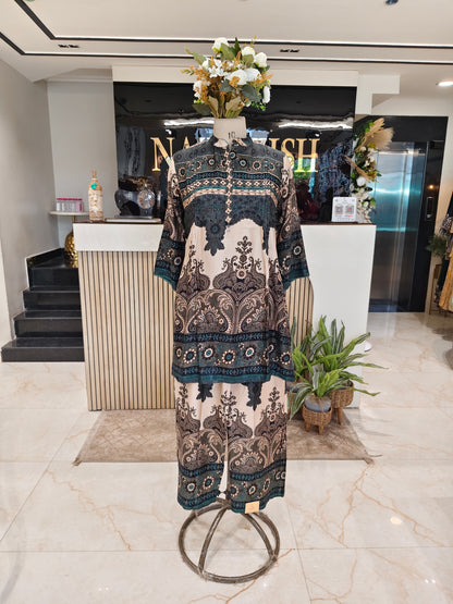 Bottle Green Muslin Co-Ord Set
Printed Muslin Palazzo Set
Women’s Muslin Co-Ord Set
Stylish Palazzo Co-Ord Outfit
Designer Muslin Matching Set