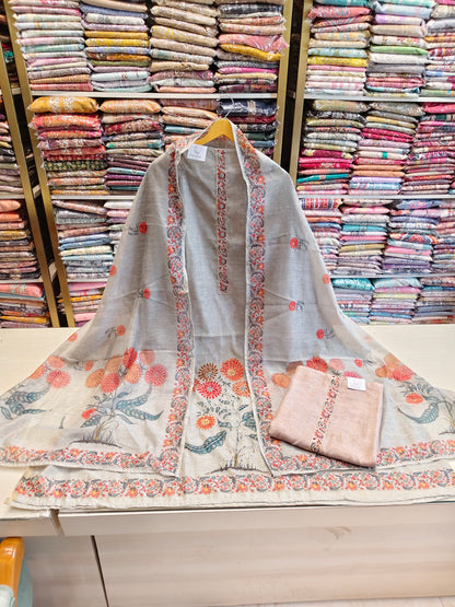 Chanderi Unstitched Suit
Printed Chanderi Suit with Knot Work
Designer Chanderi Dress Material
Santoon Bottom Chanderi Suit
Chanderi Suit with Printed Dupatta