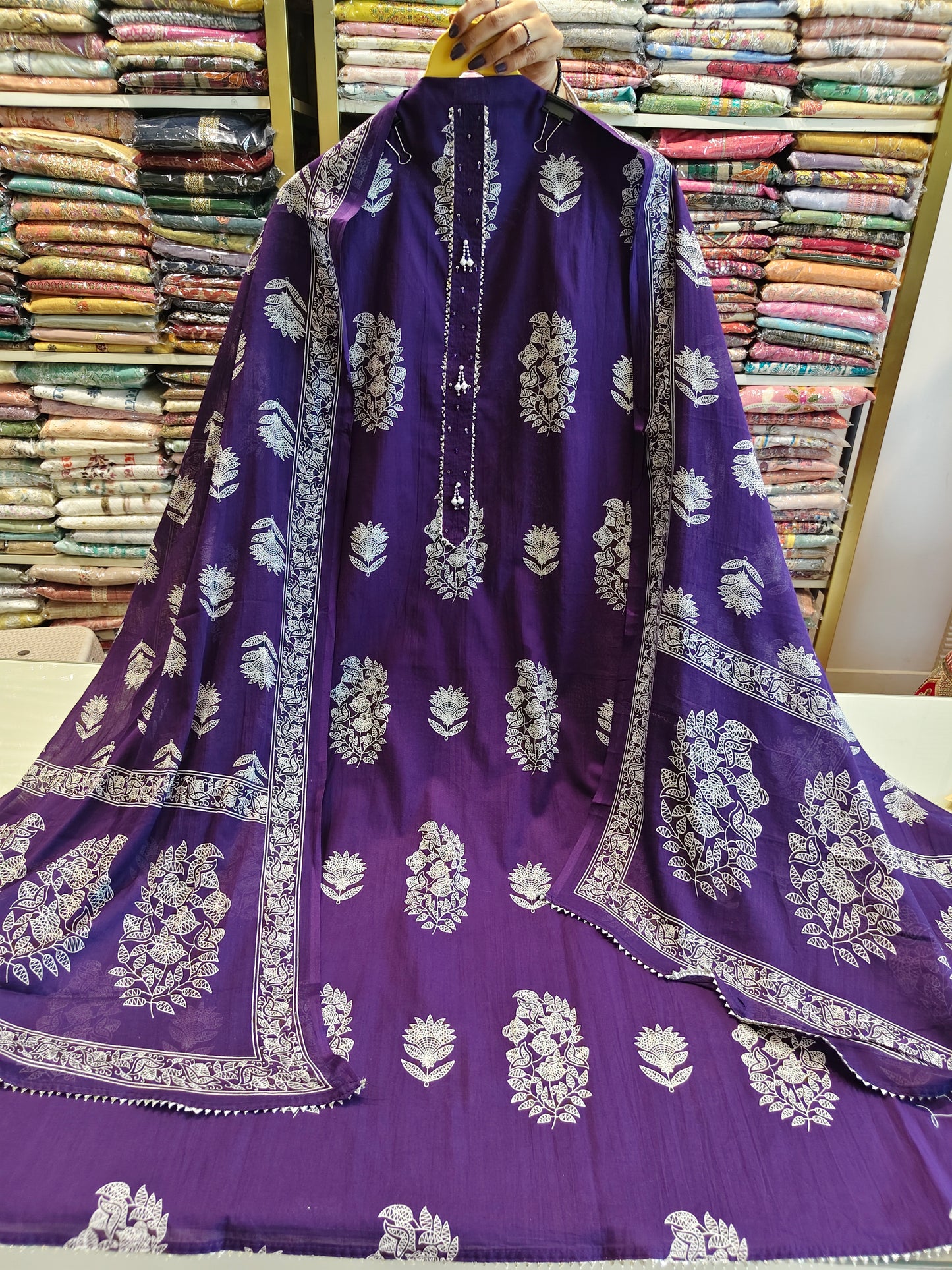 Block Print Cotton Suit
